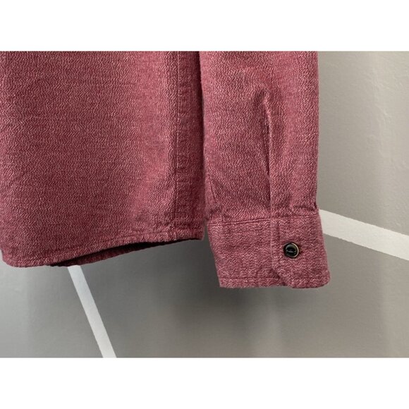 Roark Revival Ritual Button Up Shirt Men's S Heather Burgundy Long Sleeve - Picture 5 of 16